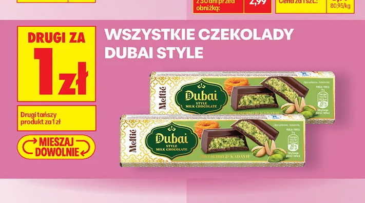 Czekolady Dubai Style promocja w Biedronka