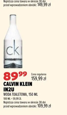 Woda toaletowa Calvin Klein In2U promocja w Drogerie Natura