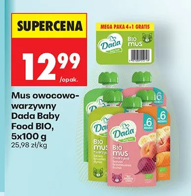 Mus owocowo-warzywny BIO promocja w Biedronka