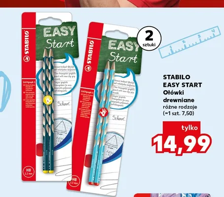 Ołówki drewniane STABILO Easy Start 2-pak promocja w Kaufland