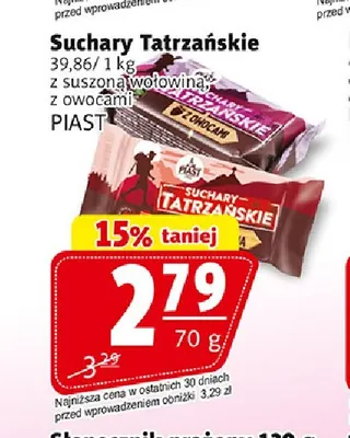 Suchary Tatrzańskie z owocami Piast promocja w Prim Market