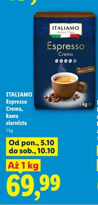 Kawa ziarnista Espresso Crema Italiamo promocja w Lidl