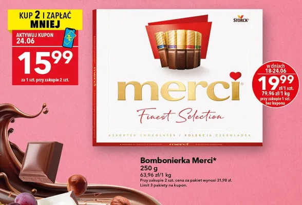 Bombonierka Merci Finest Selection promocja w LEWIATAN