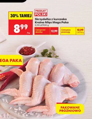 Skrzydełka z kurczaka Kraina Mięs Mega Paka promocja w Biedronka