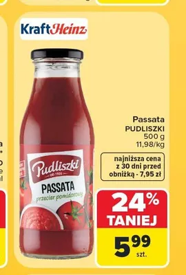 Passata przecier pomidorowy Pudliszki promocja w Carrefour