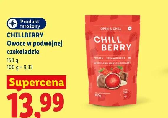 Owoce w podwójnej czekoladzie Chillberry promocja w Lidl