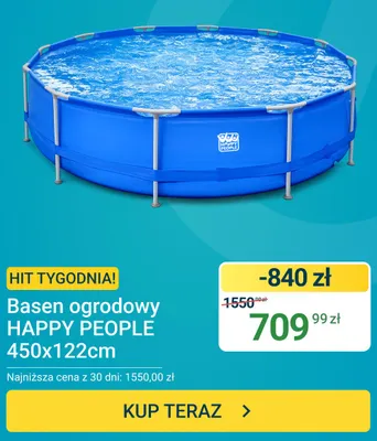 Basen ogrodowy Happy People 450x122 cm promocja w ERLI