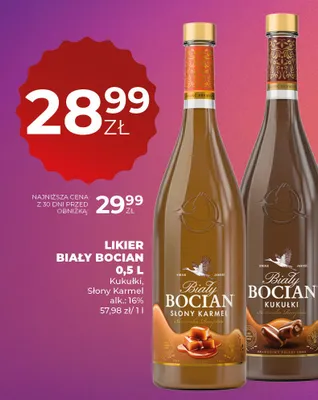 Likier Biały Bocian Kukułki promocja w Duży Ben