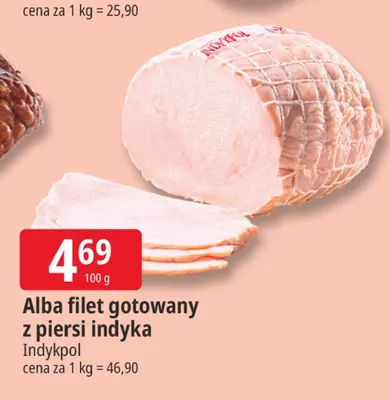 Alba filet gotowany z piersi indyka Indykpol promocja w Leclerc