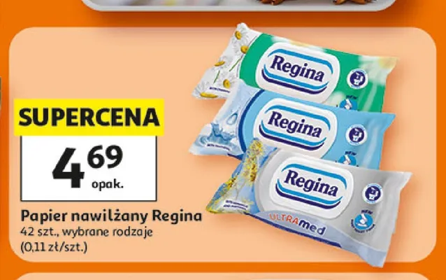 Papier nawilżany Regina promocja w Auchan