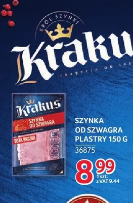 Szynka od szwagra plastry Krakus promocja w Selgros
