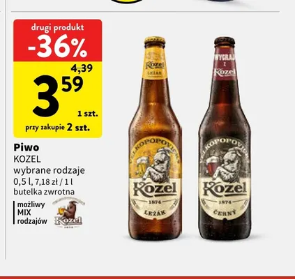 Piwo Kozel Černý promocja w Intermarche
