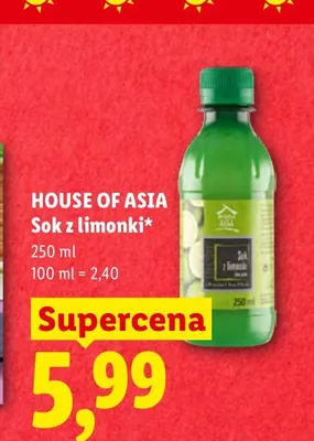 Sok z limonki House of Asia promocja w Lidl