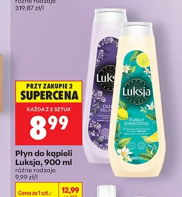 Płyn do kąpieli Luksja Aroma Senses Deep Relax promocja w Biedronka