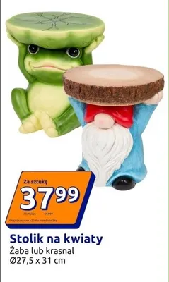 Stolik na kwiaty krasnal promocja w Action