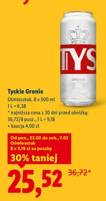Piwo Gronie 8-pak promocja w Lidl