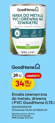 Emalia zewnętrzna do metalu, drewna i PVC GoodHome 0,75l promocja w Castorama