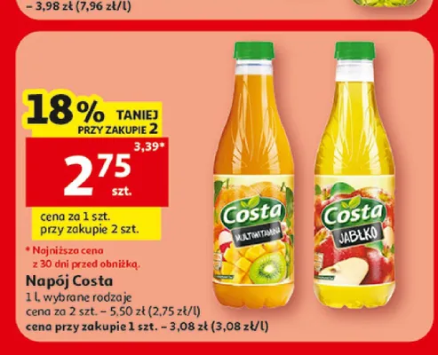 Napój Costa Multiwitamina promocja w Auchan