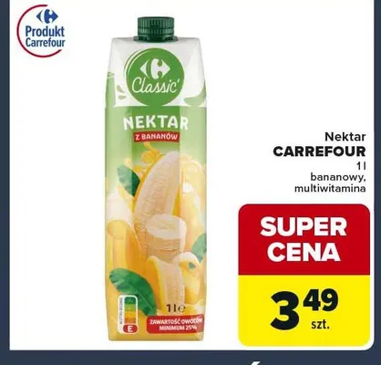 Nektar bananowy Carrefour Classic promocja w Globi
