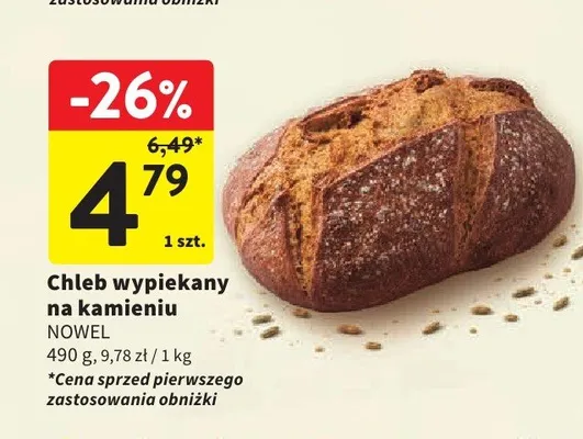 Chleb wypiekany na kamieniu Nowel promocja w Intermarche