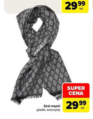 Szal męski gładki promocja w Carrefour