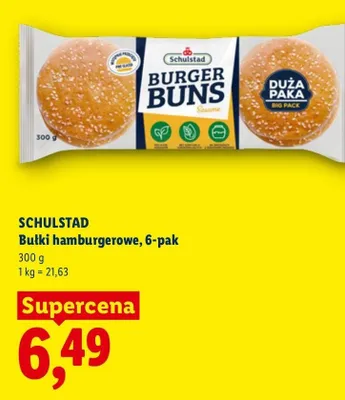 Bułki hamburgerowe Schulstad 6-pak promocja w Lidl