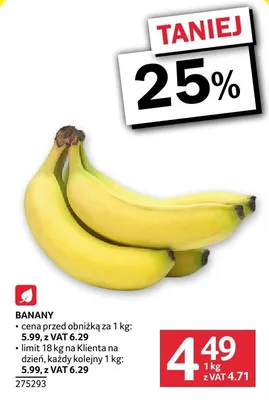 Banany promocja w Selgros