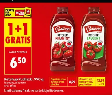 Ketchup Pudliszki pikantny promocja w Biedronka