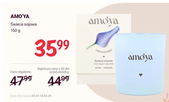 Świeca sojowa promocja w Rossmann