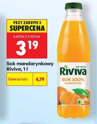 Sok mandarynkowy Riviva promocja w Biedronka