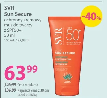 Ochronny kremowy mus do twarzy z SPF50+ promocja w Hebe