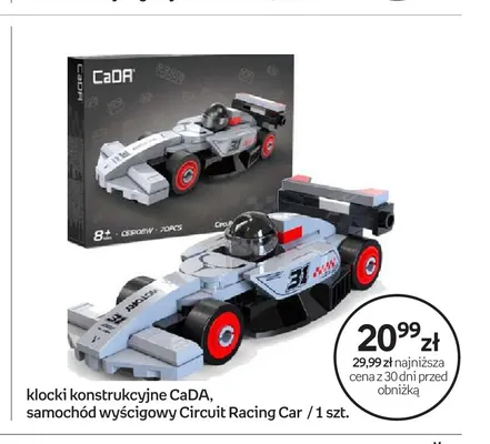 Klocki konstrukcyjne CaDA samochód wyścigowy Circuit Racing Car promocja w Empik