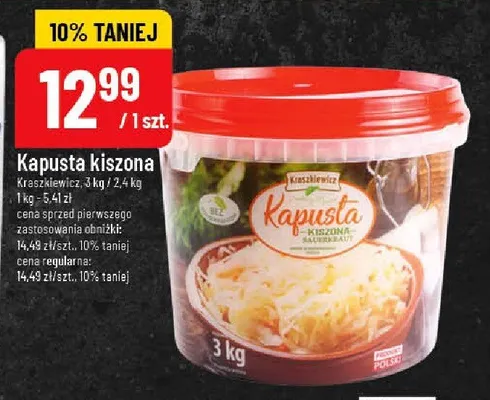 Kapusta kiszona promocja w POLOmarket