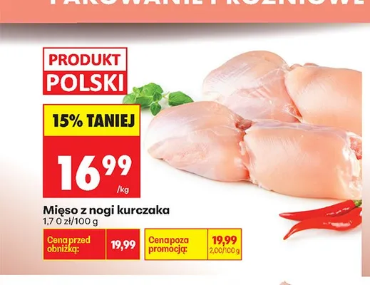 Mięso z nogi kurczaka polskie promocja w Biedronka