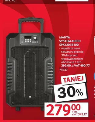 System audio MANTA SPK1203B100 promocja w Selgros