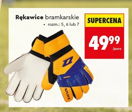 Rękawice bramkarskie Zina promocja w Biedronka