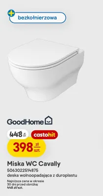 Miska Wc bezkołnierzowa GoodHome Cavally deska wolnoopadająca z duroplastu promocja w Castorama