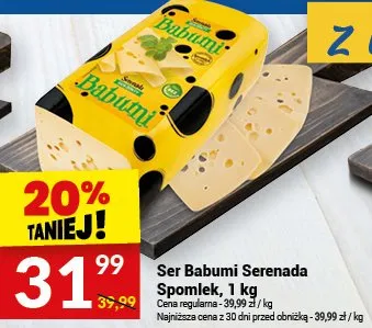 Ser Babuni Serenada Spomlek promocja w Twój Market