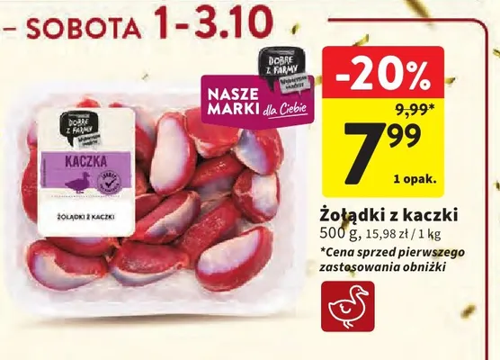Żołądki z kaczki Dobre z Farmy promocja w Intermarche