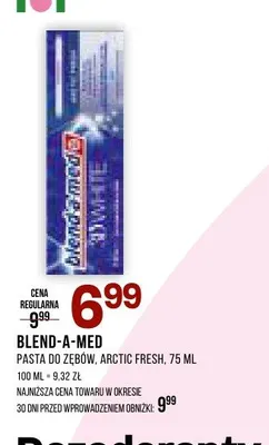 Pasta do zębów Blend-a-med Arctic Fresh promocja w Drogerie Natura