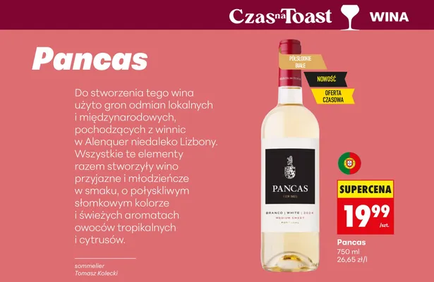 Wino białe Branco White promocja w Biedronka