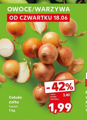 Cebula żółta luzem promocja w Kaufland