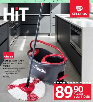 Komplet mop Easy Wring and Clean Turbo Vileda promocja w Selgros