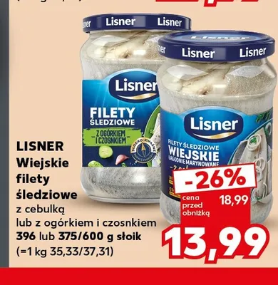 Wiejskie filety śledziowe z cebulką Lisner promocja w Kaufland
