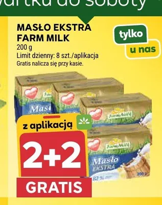 Masło ekstra Farm Milk promocja w Stokrotka