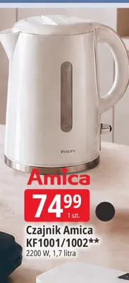 Czajnik Amica KF1001/1002 2200W 1,7 litra promocja w Leclerc
