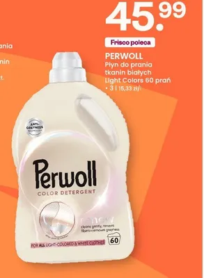 Płyn do prania tkanin białych Light Colors 60 prań promocja w Frisco