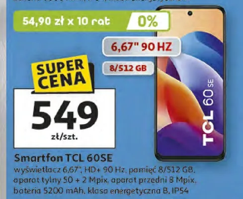Smartfon TCL 60SE promocja w Auchan
