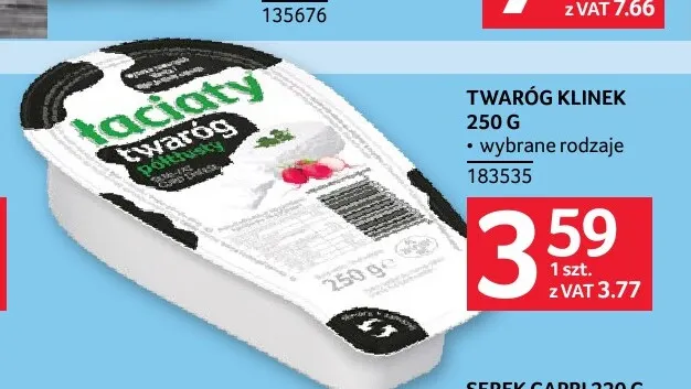 Twaróg klinek Łaciate promocja w Selgros