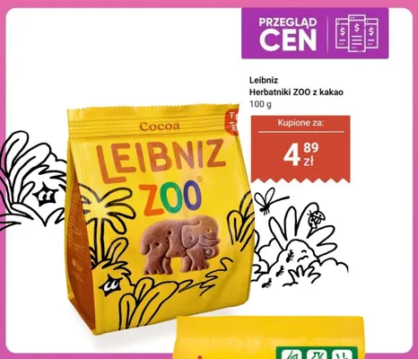 Herbatniki Leibniz ZOO z kakao promocja w Dino